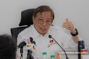 Abang Johari speaks at the press conference